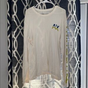 White Long Sleeve Shirt with Logo